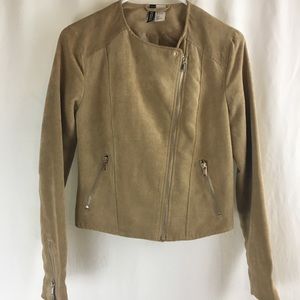 Suede Staple Piece Motorcycle Jacket